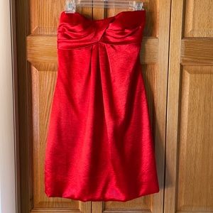 Cache Silk Red Cocktail Bubble Dress